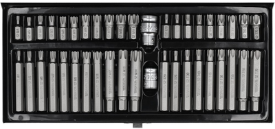 Zestaw końcówek wkrętakowych YATO Ribe M4-M14 Torx T20-T70 z przejściówkami 1/2" i 3/8" 42 szt (YT-0420)