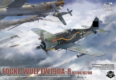 Збірна модель 1/35 Літак Focke-Wulf Fw-190 A-8 R2/6/7/8 (комплект 4 до 1) Border Model BF-009