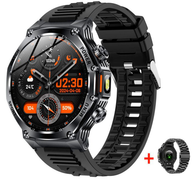 Мужские часы Uwatch Smart Surf X Pro Black Rubber 2 ремешка