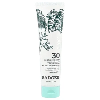 Минеральный солнцезащитный крем для лица SPF 30 Badger, 50 мл