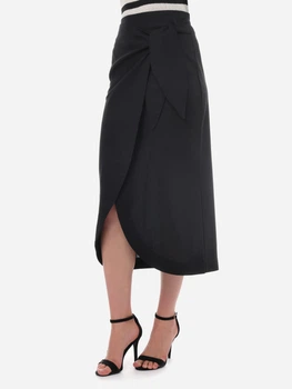 Спідниця міді осіння пряма жіноча EQUILIBRI W462 038 000-3 L Black (2299965867843)