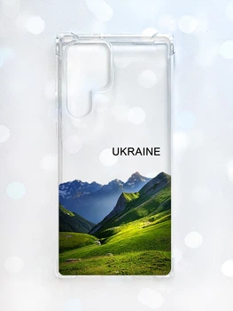 Чохол з потовщеними кутами на Samsung Galaxy S22 Ultra Карпати Україна (принт 409)