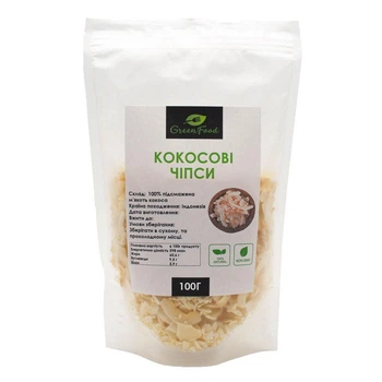 Кокосовые чипсы (слайсы) 100 грамм - GreenFood