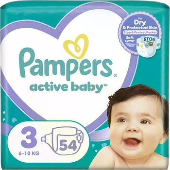 Подгузники Pampers Active Baby, размер 3 (6-10 кг), 54 шт