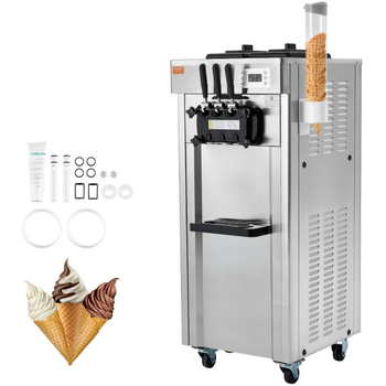 Машина для м'якого морозива VEVOR CKX300PRO-A19 ,21-31 л/год,3 смаки