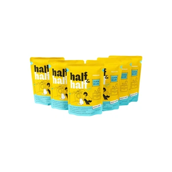 НАБІР Корм вологий HalfHalf для дорослих кішок, лосось/желе 5+1
