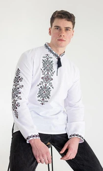 Вишиванка чоловіча vishivano4ka 3046-4 46 біла