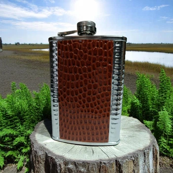 Фляга Hip Flask Snake GDA-9/8Brown 9Oz/266ml из нержавеющей стали