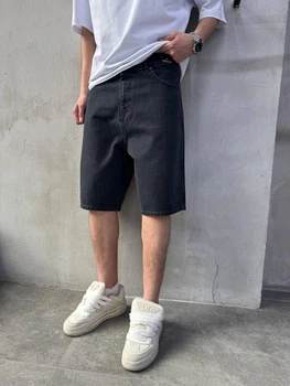 Мужские джинсовые шорты Difransel Baggy 32 графитовые