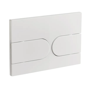 Панель змиву KOER KT-0604-03 240x160x10mm пластикова, кнопка закруглена (колір білий) (KR5322)