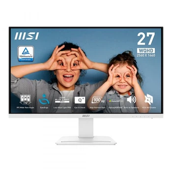 MSI Монітор ips 27" wqhd (2560 x 1440) 1ms 100Hz 178/1 78/DP/2HDMI/колонки 2*3w pro mp273qw e2