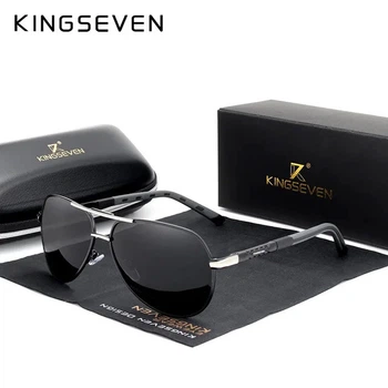Мужские поляризационные солнцезащитные очки KINGSEVEN N7252 Black Gray