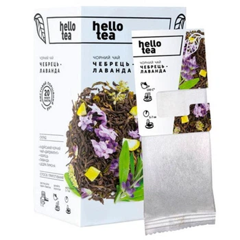 Чай черный "Чебрец – Лаванда" HelloTea 20 пакетиков