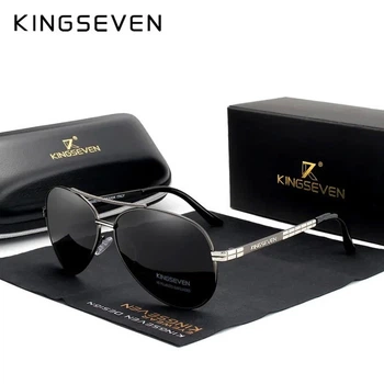 Мужские поляризационные солнцезащитные очки KINGSEVEN NK7840 Gun Gray