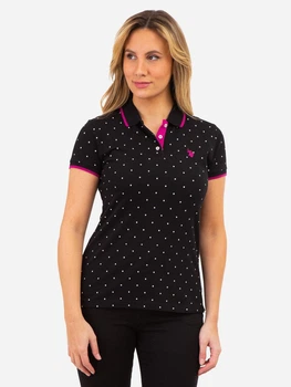 Поло женское U.S. Polo Assn Dot Print Black 215128-ZH00A XS Черное (4826241296629)
