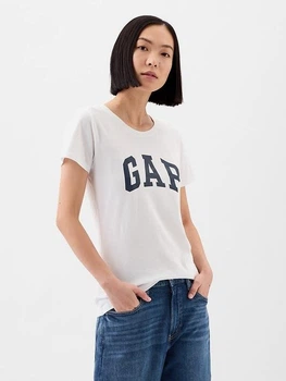 Футболка хлопковая женская GAP Logo 254770099 S Белая (4826241296642)