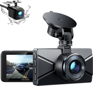 Видеорегистратор двойной WOLFANG WD02 Full HD 170° Micro SD Чёрный Б/В