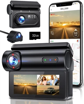 Відеореєстратор GKU D300 4K Black Б/В