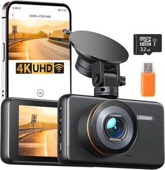Видеорегистратор iZEEKER iD400 / 4K / WiFi / Черный Б/В