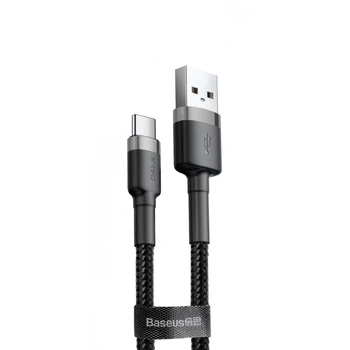 Кабель Baseus Cafule Type-C 3A (1m) black CATKLF-BG1