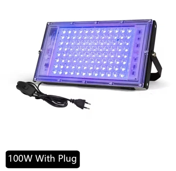 Ультрафиолетовая лампа 100 LED з вилкою водонепроницаемая
