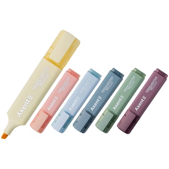 Маркер Axent Highlighter 2537-60-A, 1-5 мм, клиноподібний, набір, morandi