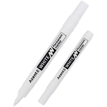 Маркер Axent Permanent White 2 мм круглый белый (2545-A)
