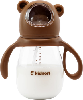 Пляшка для годування Kidnort Jordbaer 6+ міс коричнева 240 мл (5902983633990)