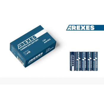 Батарейка Arexes R03/AAA 1.5v цинк карбон 60шт в упаковке 44.5х10,5 мм