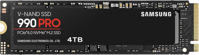 SSD диск Samsung 990 Pro 4TB M.2 PCIe 4.0 x4 NVMe 2.0 V-NAND 3bit TLC (MZ-V9P4T0BW)