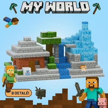 Магнитный конструктор Minecraft "Бесконечный Холод", Конструктор Майнкрафт для детей, 680 деталей