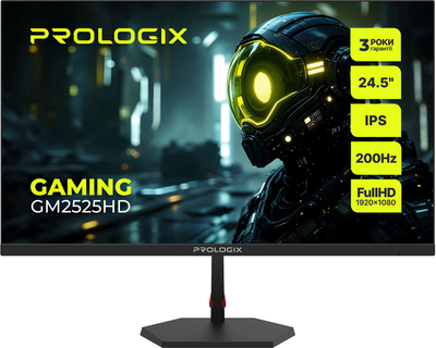 Монітор 24.5" Prologix Gaming GM2525HD -- FHD IPS 200Hz / 1мс (MPRT) / AMD FreeSync / Динамік 2x 3Вт