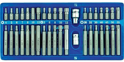 Набір насадок викруткових VOREL Hex Torx Spline 40 шт (5906083664007)