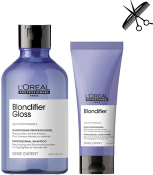 Набір L’Oreal Professionnel Paris Serie Expert Blondifier для волосся пофарбованого у відтінки блонд Шампунь 200 мл + Маска 200 мл (3474636974382/3474636976010)