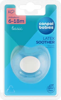 Пустышка латексная анатомическая 6-18 месяцев Basic Canpol babies (22/426_new Голубой)