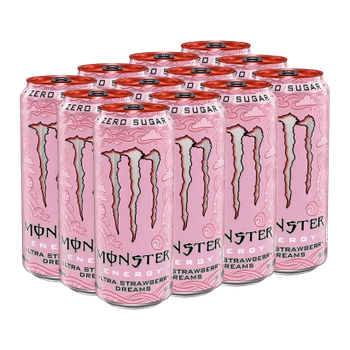 Набор Напиток Энергетический 12шт Monster Energy Ultra Strawberry Dreams Zero Sugar 500ml