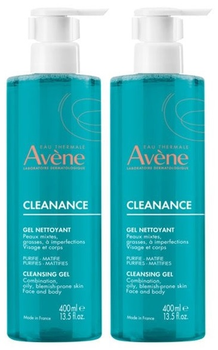 Zestaw żelów do mycia twarzy Avene Cleanance 2 x 400 ml (ZES3282779428200)