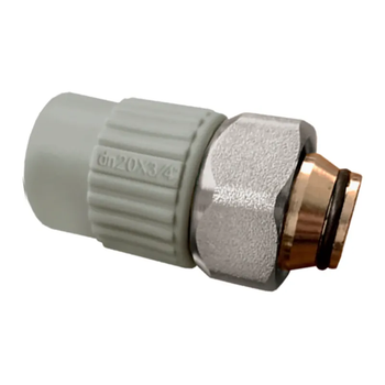 Муфта с евроконусом и накидной гайкой Koer K0240.Pro - 20x3/4 PPR white KP3134