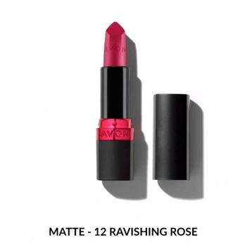Увлажняющая матовая губная помада Avon "Ультра" 12 Волшебная роза (12 Ravishing Rose) 3,6г