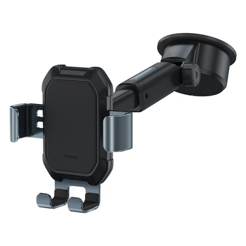Держатель для телефона в машину Baseus Tank Gravity Car Mount With Suction Base (5.4" - 6.7"). Black