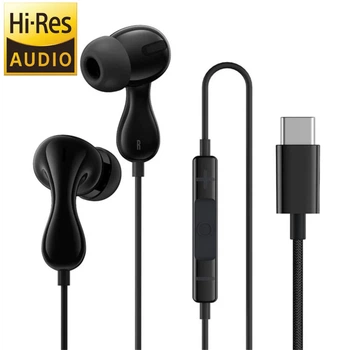 Наушники Type-C с микрофоном проводные Baseus Enock ETHEREAL DESIGN (Type-C, DAC, 1.1 m). Black