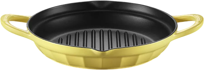 Сковорода-гриль Buydeem чавунна емальована Mellow Yellow 26 см (6950386616286)