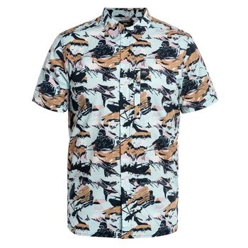 Сорочка Helikon Tactical Hawaiian Short Sleeve, Блакитний, 2XL