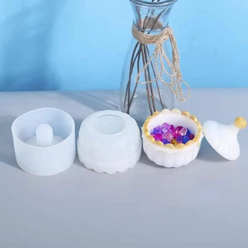 Силиконовая форма молд для кашпо с крышкой комплект