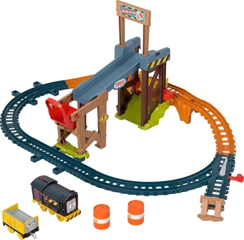 Залізна дорога Томас та Друзі пригоди Дизеля на будівництві Thomas & Friends Motorized Train Diesel’s Lift & Load Construction Set Fisher-Price (JBW20)