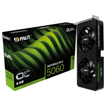 Відеокарта GF RTX 5060 8 GB GDDR7 Dual OC Palit (NE75060S19P1-GB2063D) Black