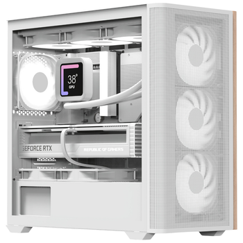 Корпус AeroCool D301A-G-WT-v2 (ACCS-DS03043.21) White без БЖ ( white )