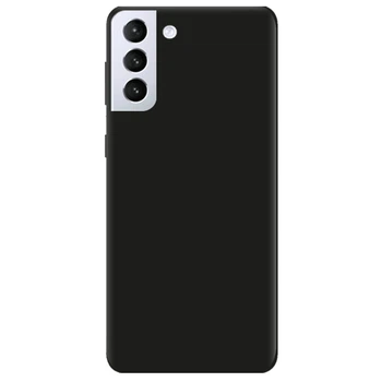 Чехол для Samsung Galaxy S21 черный матовый soft touch (14890050212105789)