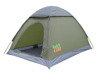 Туристическая палатка двухместная Green Camp 1503 из водонепроницаемых материалов