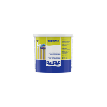 Эмаль для радиаторов AURA Luxpro Thermo акриловая без запаха белая глянцевая 0.75 л